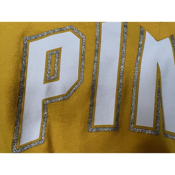 Victoria’s Secret PINK Yellow V-Neck T-Shirt Women’s Size M - Picture 4 of 6